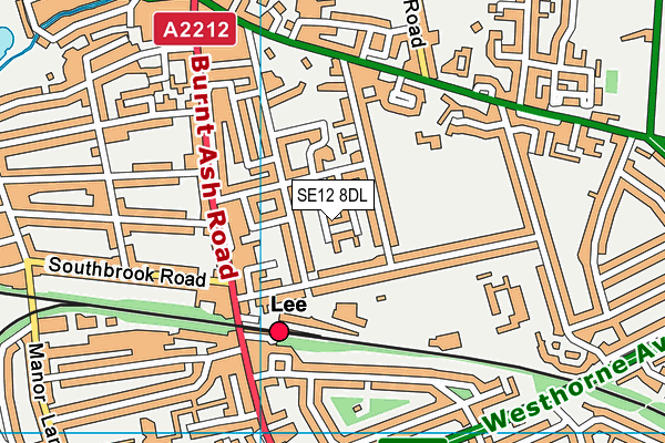 SE12 8DL map - OS VectorMap District (Ordnance Survey)