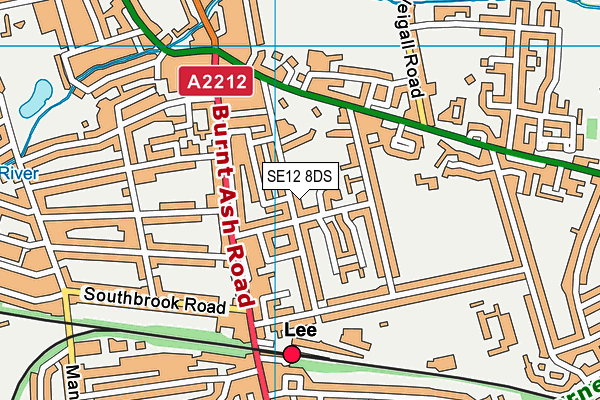SE12 8DS map - OS VectorMap District (Ordnance Survey)