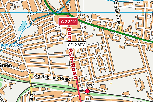 SE12 8DY map - OS VectorMap District (Ordnance Survey)