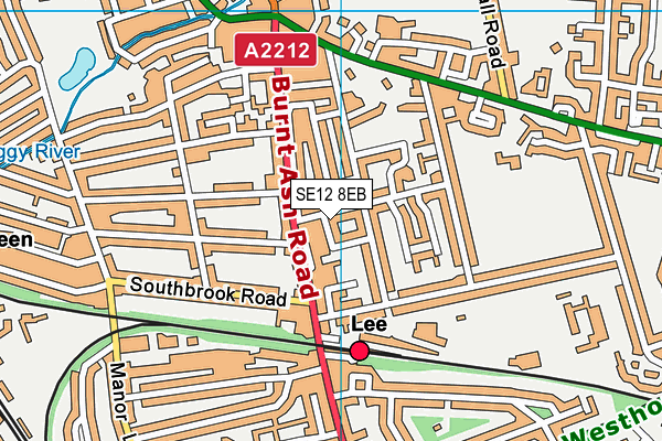 SE12 8EB map - OS VectorMap District (Ordnance Survey)