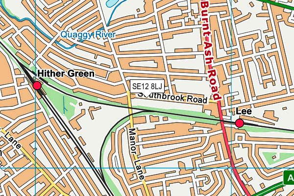 SE12 8LJ map - OS VectorMap District (Ordnance Survey)