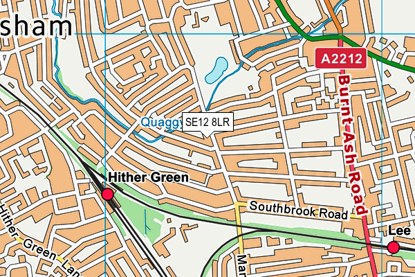 SE12 8LR map - OS VectorMap District (Ordnance Survey)