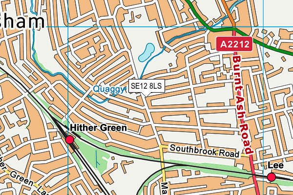 SE12 8LS map - OS VectorMap District (Ordnance Survey)