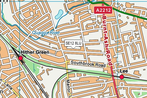 SE12 8LU map - OS VectorMap District (Ordnance Survey)