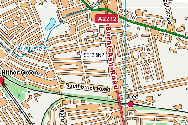 SE12 8NP map - OS VectorMap District (Ordnance Survey)