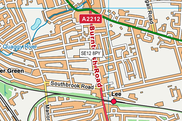 SE12 8PY map - OS VectorMap District (Ordnance Survey)