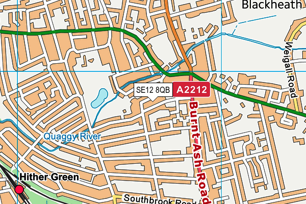 SE12 8QB map - OS VectorMap District (Ordnance Survey)