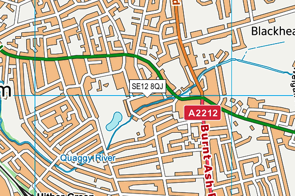 SE12 8QJ map - OS VectorMap District (Ordnance Survey)