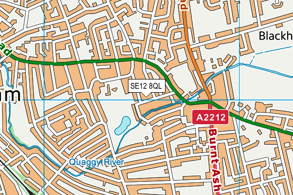 SE12 8QL map - OS VectorMap District (Ordnance Survey)