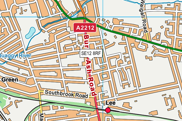 SE12 8RF map - OS VectorMap District (Ordnance Survey)