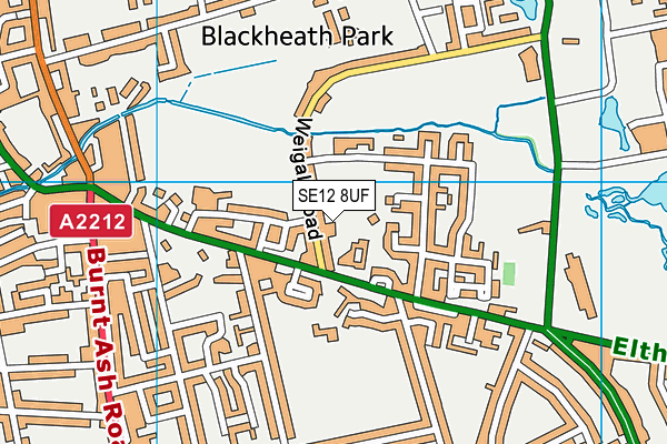 Blackheath Wanderers Sports Club map (SE12 8UF) - OS VectorMap District (Ordnance Survey)