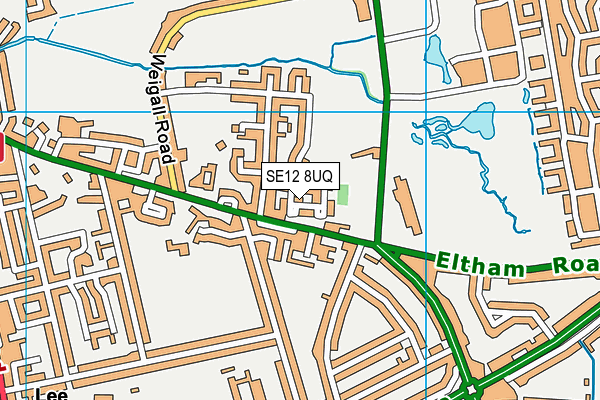 SE12 8UQ map - OS VectorMap District (Ordnance Survey)
