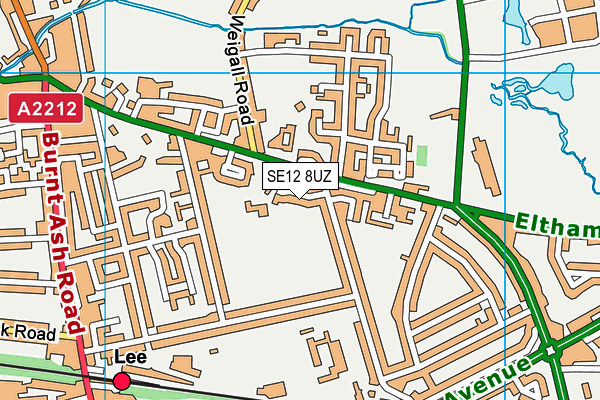 SE12 8UZ map - OS VectorMap District (Ordnance Survey)