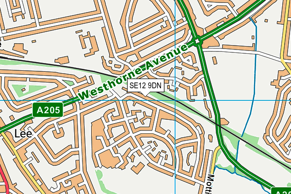 SE12 9DN map - OS VectorMap District (Ordnance Survey)