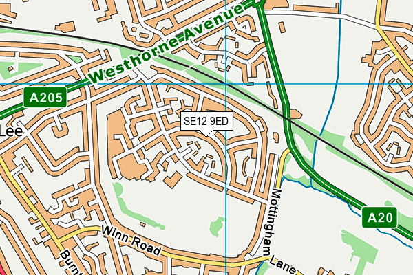 SE12 9ED map - OS VectorMap District (Ordnance Survey)