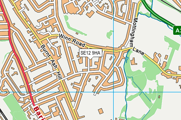SE12 9HA map - OS VectorMap District (Ordnance Survey)