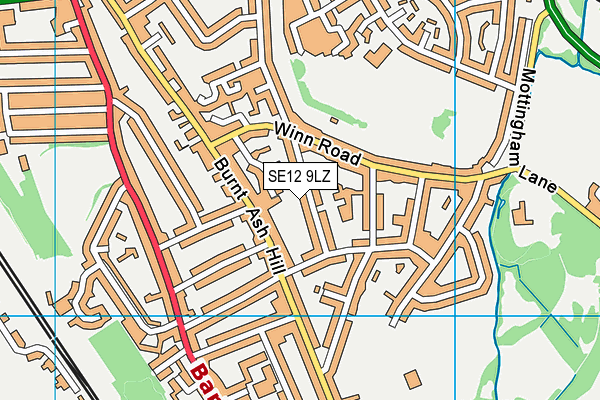 SE12 9LZ map - OS VectorMap District (Ordnance Survey)