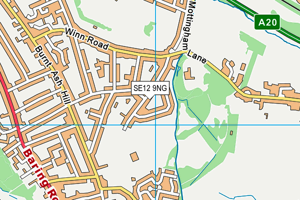 SE12 9NG map - OS VectorMap District (Ordnance Survey)