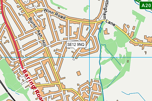 SE12 9NQ map - OS VectorMap District (Ordnance Survey)