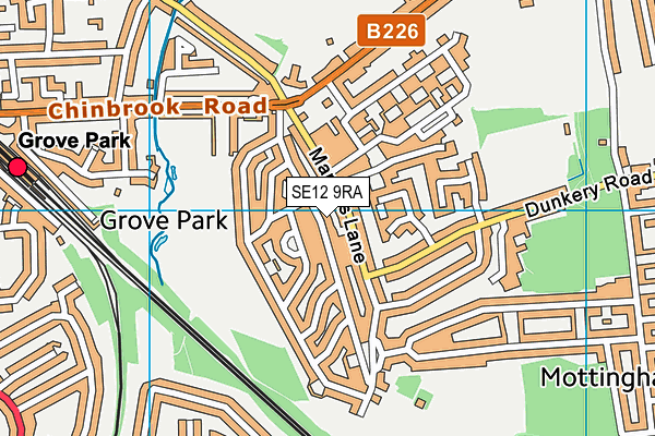 Marvels Lane Primary School map (SE12 9RA) - OS VectorMap District (Ordnance Survey)