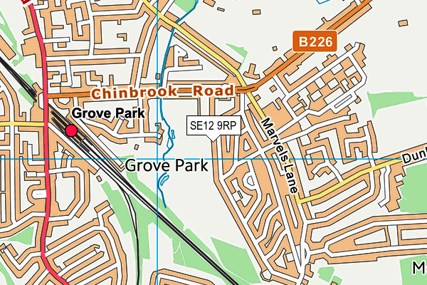 Chinbrook Meadows map (SE12 9RP) - OS VectorMap District (Ordnance Survey)