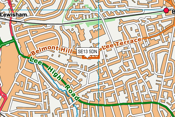 SE13 5DN map - OS VectorMap District (Ordnance Survey)