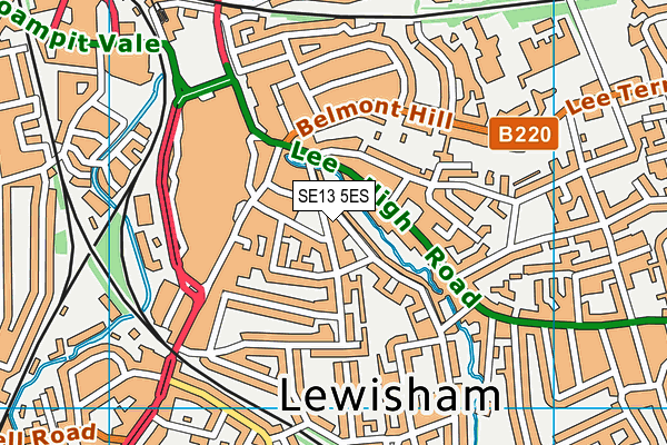 Leemore Centre map (SE13 5ES) - OS VectorMap District (Ordnance Survey)