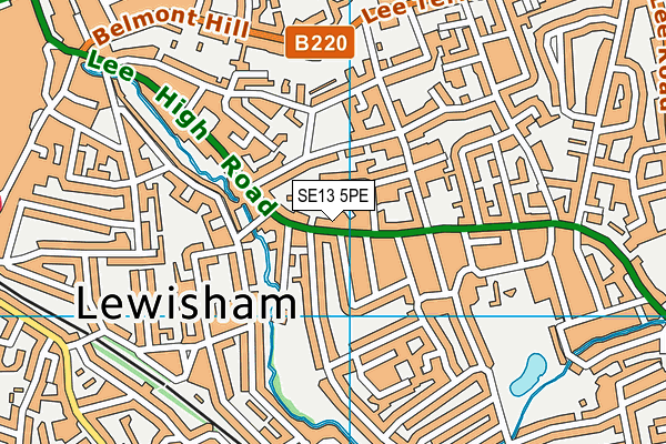 SE13 5PE map - OS VectorMap District (Ordnance Survey)