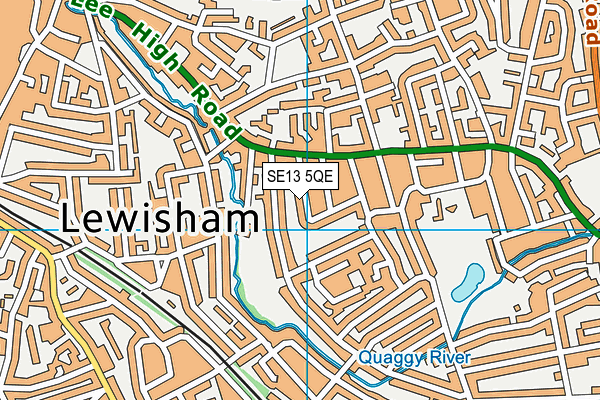 SE13 5QE map - OS VectorMap District (Ordnance Survey)