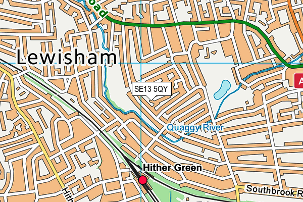 SE13 5QY map - OS VectorMap District (Ordnance Survey)