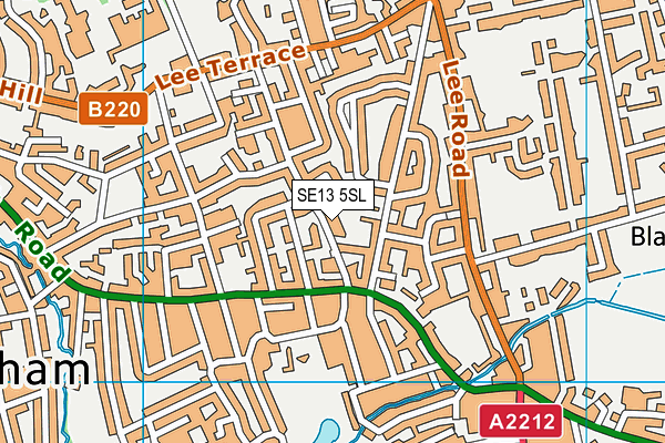 SE13 5SL map - OS VectorMap District (Ordnance Survey)