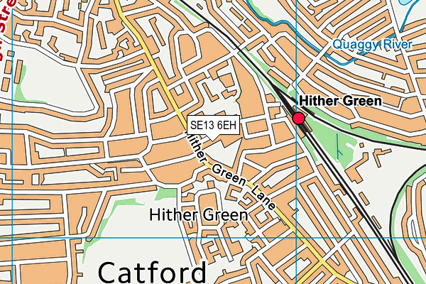Brindishe Green School map (SE13 6EH) - OS VectorMap District (Ordnance Survey)