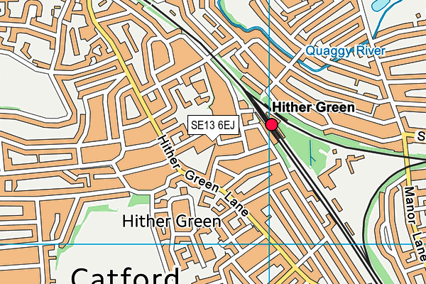 SE13 6EJ map - OS VectorMap District (Ordnance Survey)