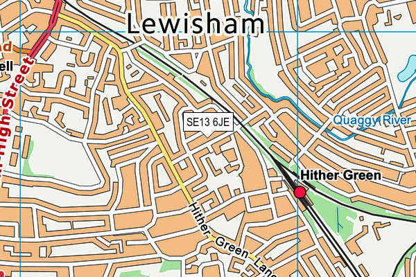 SE13 6JE map - OS VectorMap District (Ordnance Survey)