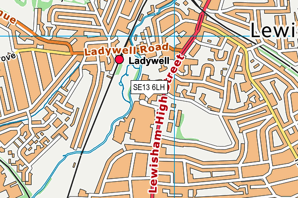 SE13 6LH map - OS VectorMap District (Ordnance Survey)