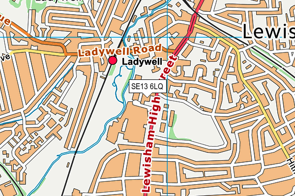 SE13 6LQ map - OS VectorMap District (Ordnance Survey)