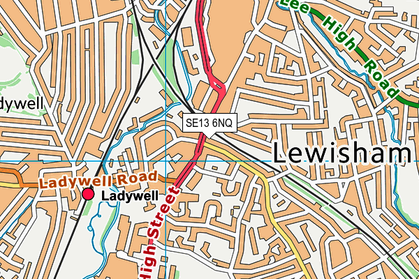 SE13 6NQ map - OS VectorMap District (Ordnance Survey)