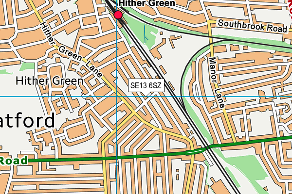 SE13 6SZ map - OS VectorMap District (Ordnance Survey)