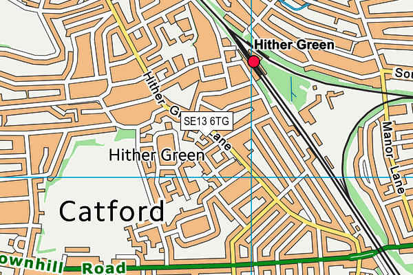 SE13 6TG map - OS VectorMap District (Ordnance Survey)