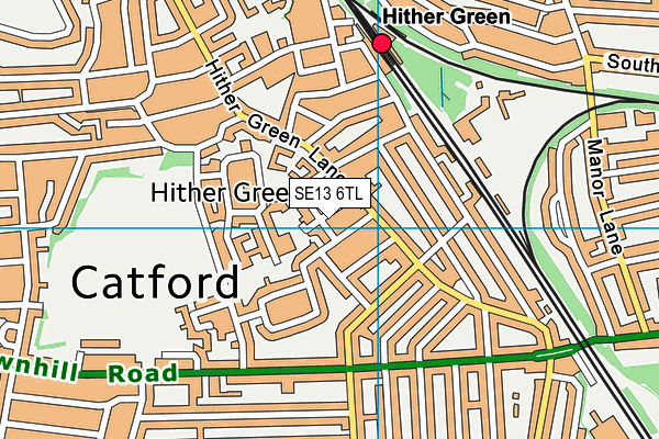 SE13 6TL map - OS VectorMap District (Ordnance Survey)