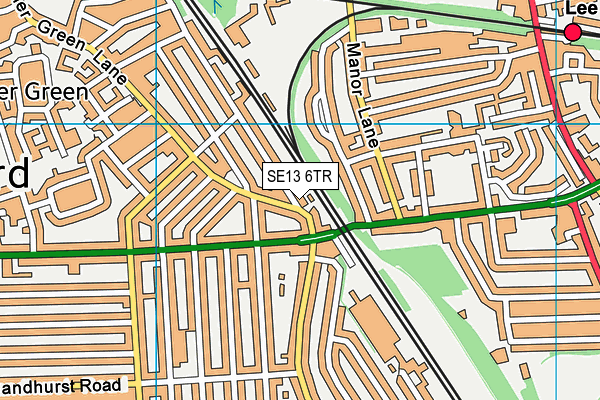 SE13 6TR map - OS VectorMap District (Ordnance Survey)