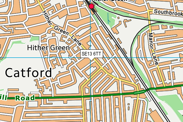 SE13 6TT map - OS VectorMap District (Ordnance Survey)