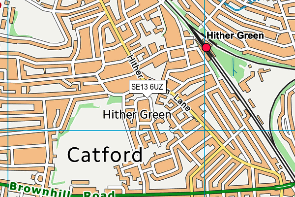 SE13 6UZ map - OS VectorMap District (Ordnance Survey)