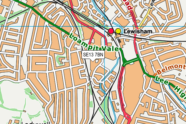 Prendergast Vale School map (SE13 7BN) - OS VectorMap District (Ordnance Survey)