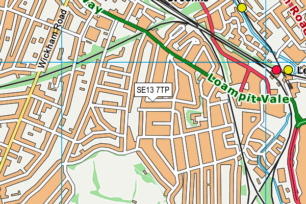 SE13 7TP map - OS VectorMap District (Ordnance Survey)
