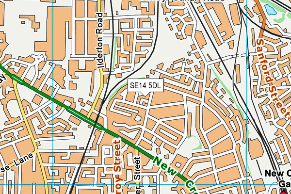 SE14 5DL map - OS VectorMap District (Ordnance Survey)