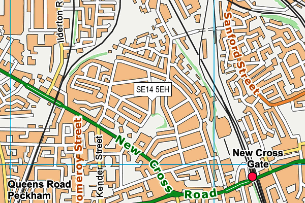 All Saints Church Hatcham Community Centre map (SE14 5EH) - OS VectorMap District (Ordnance Survey)