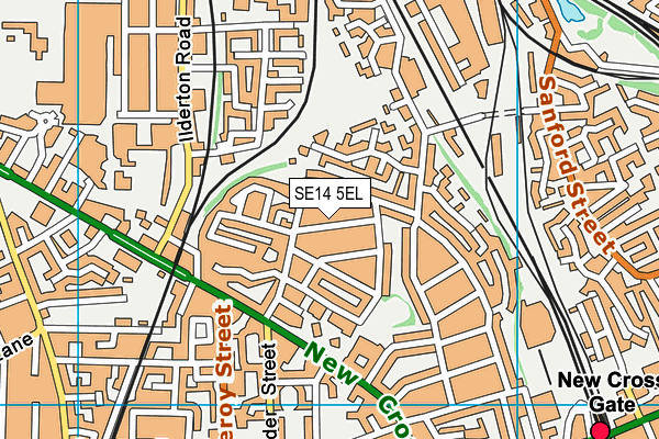SE14 5EL map - OS VectorMap District (Ordnance Survey)