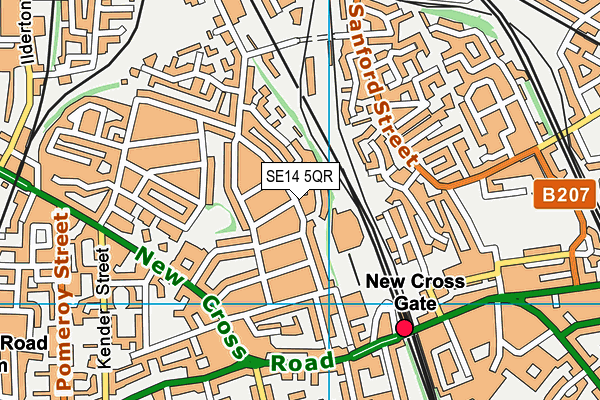 SE14 5QR map - OS VectorMap District (Ordnance Survey)