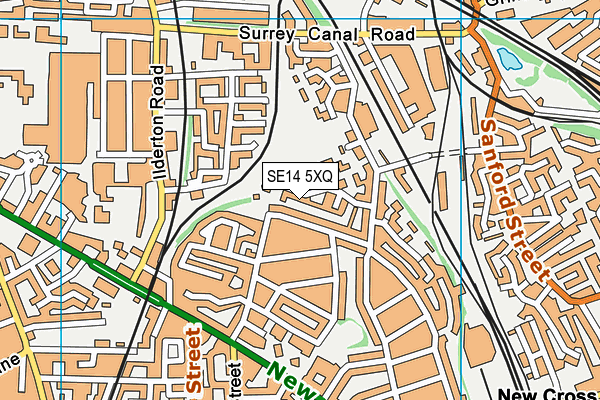 SE14 5XQ map - OS VectorMap District (Ordnance Survey)